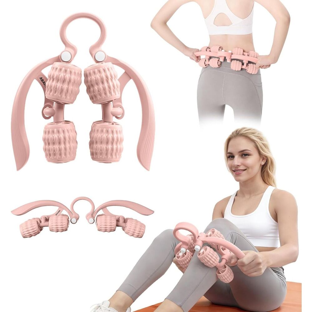 Pink Manual Massage Roller 2-in-1 Body Roller Self-Care Tool